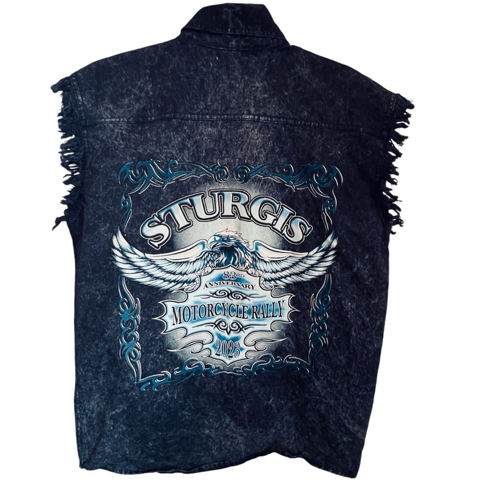 Sturgis 2023 Men’s Button Up Muscle Shirt - M